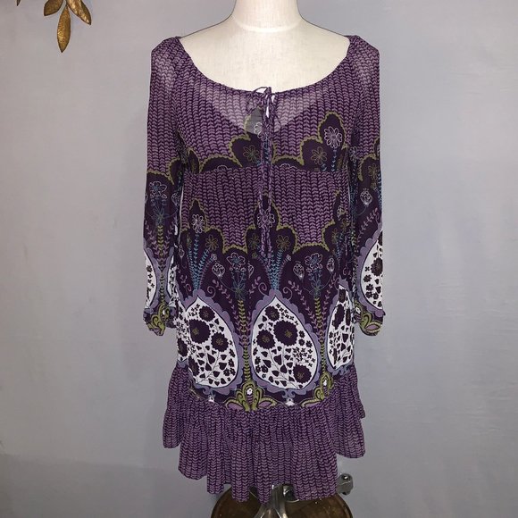 Fire Purple Boho Dress - Small - Picture 1 of 3